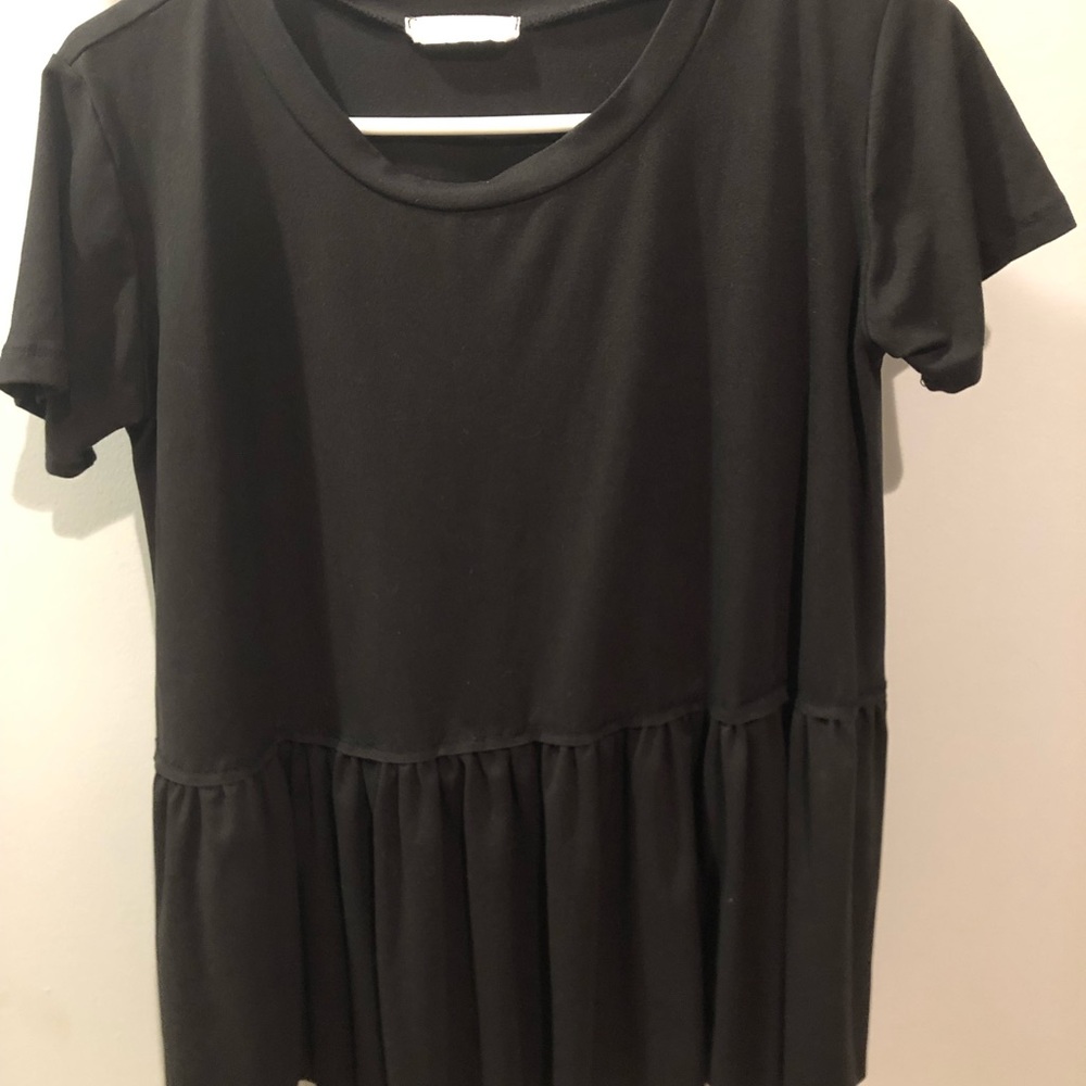 black peplum shirt